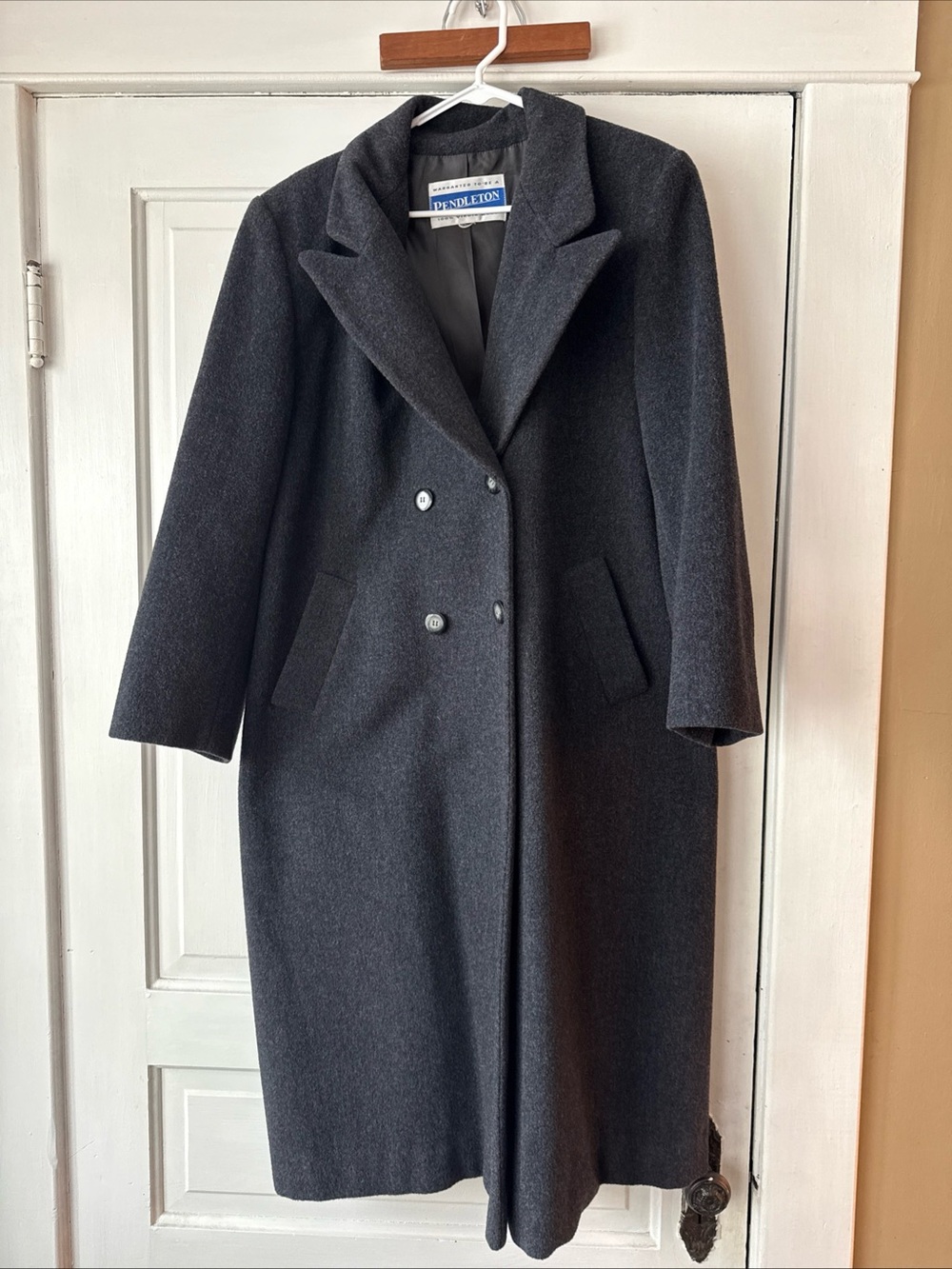 Pendleton Charcoal Gray Wool Double-Breasted Pea Coat